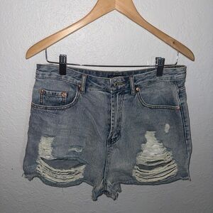 Distressed Denim Women Shorts